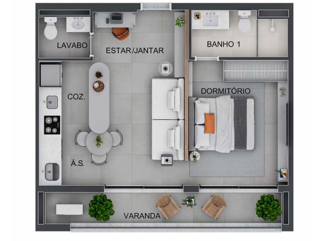 Planta 50m²